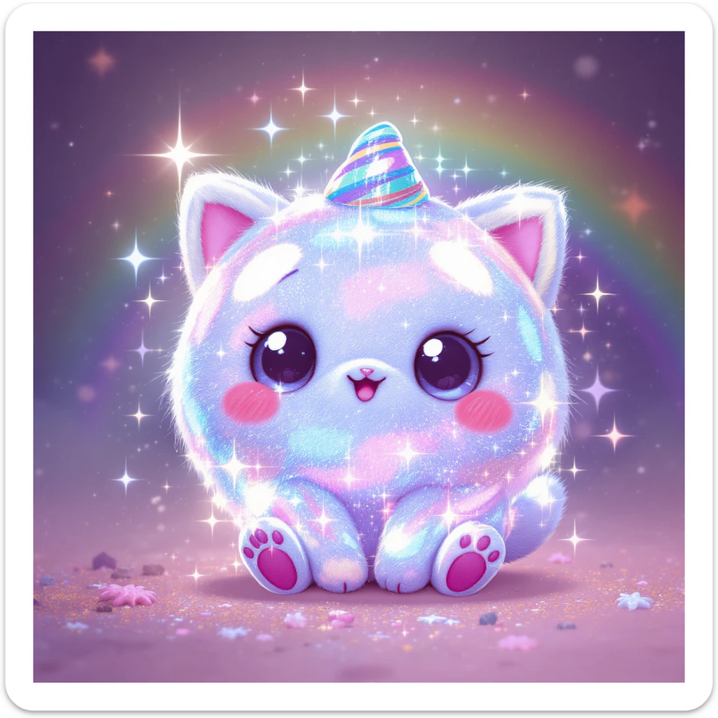 cute and shiny object with sparkles sticker