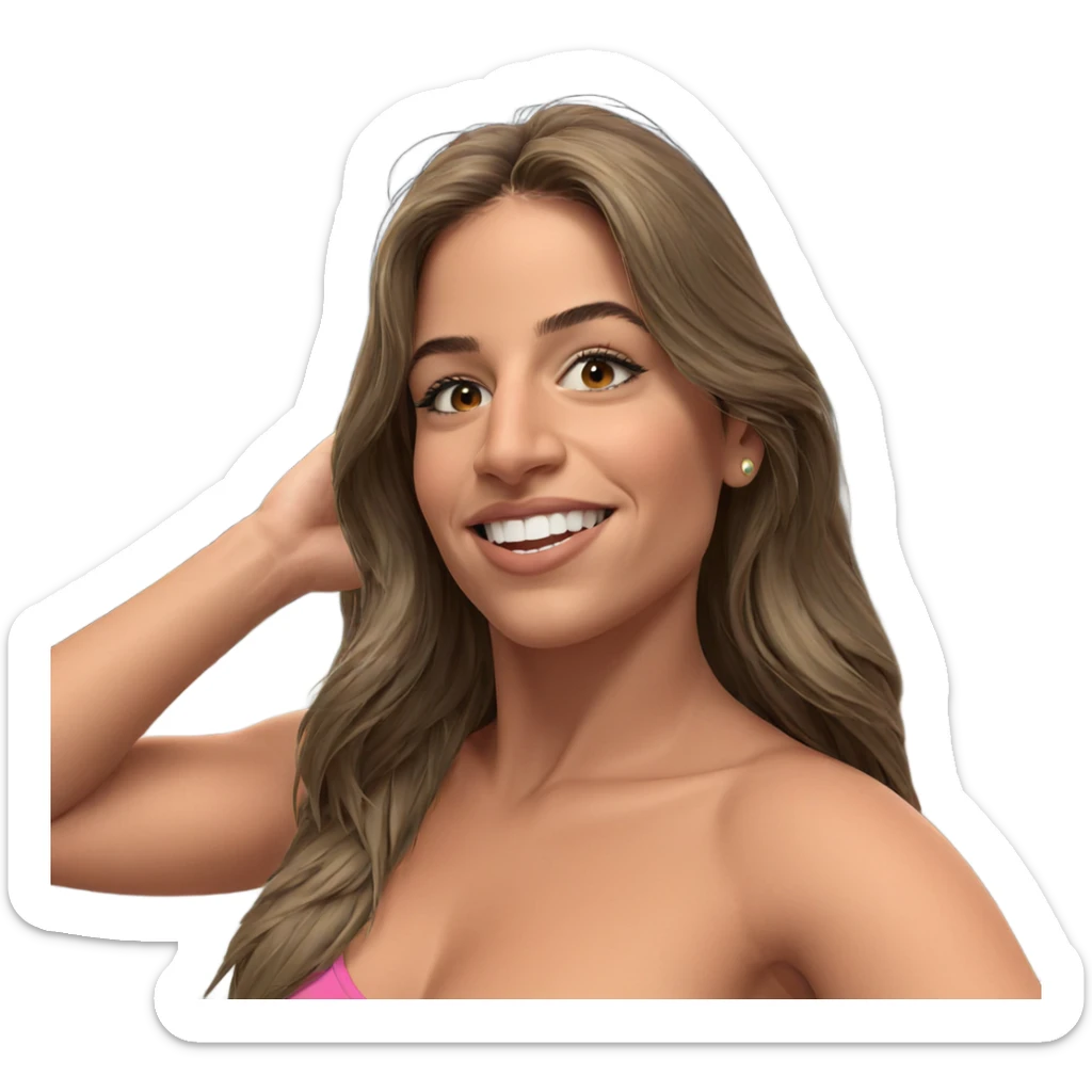 smiling girl at night sticker