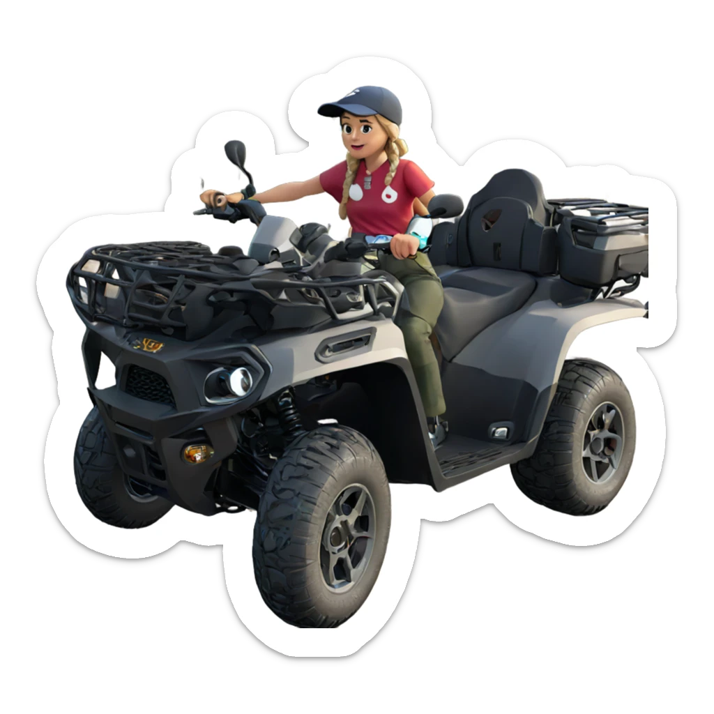 girl in outdoor outfit sticker