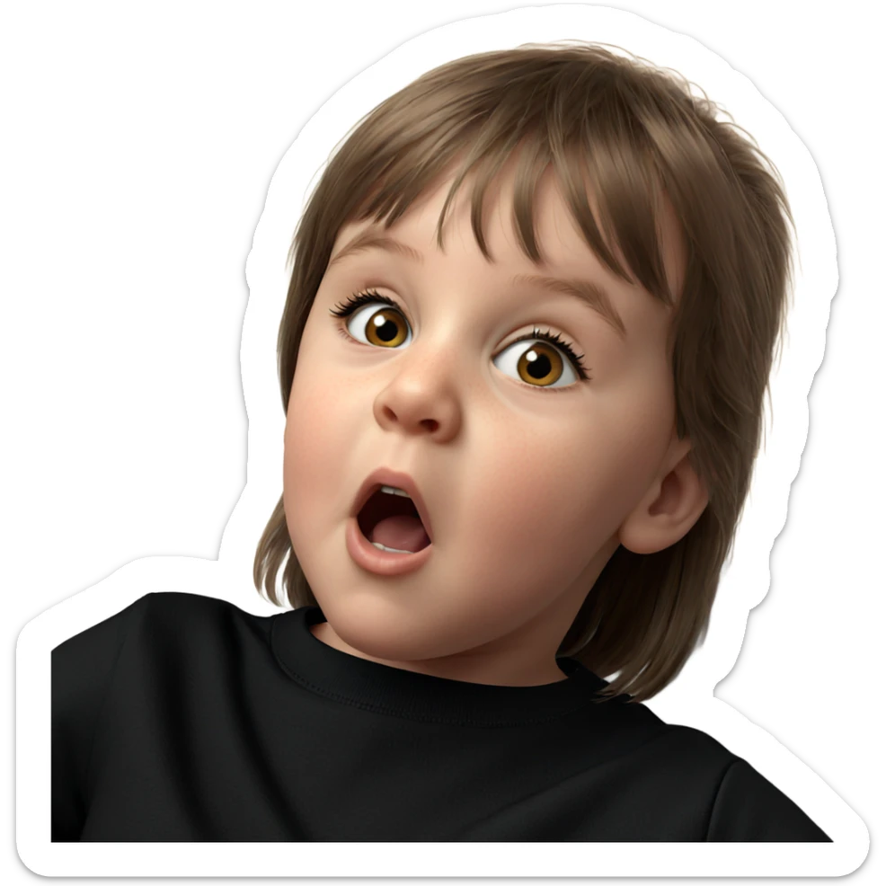 realistic portrait of girl sticker