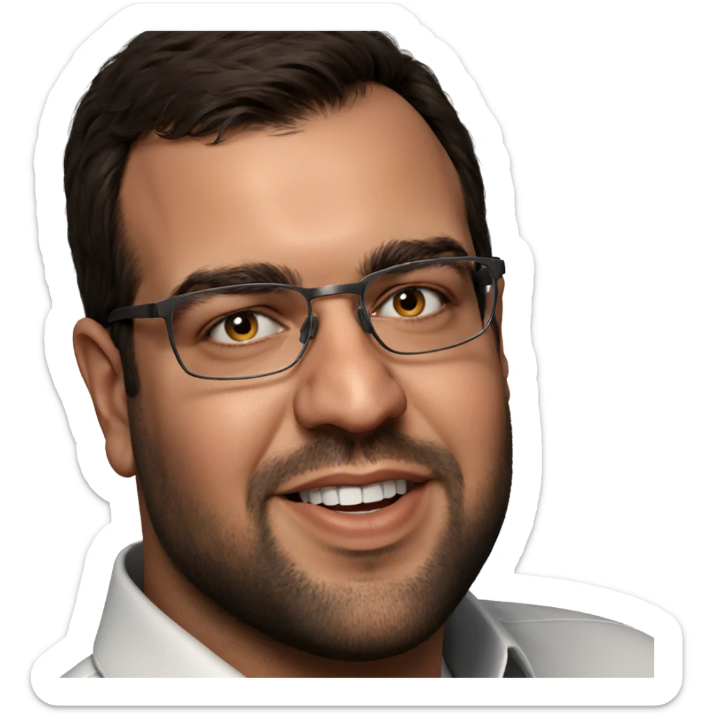 realistic portrait of a man sticker