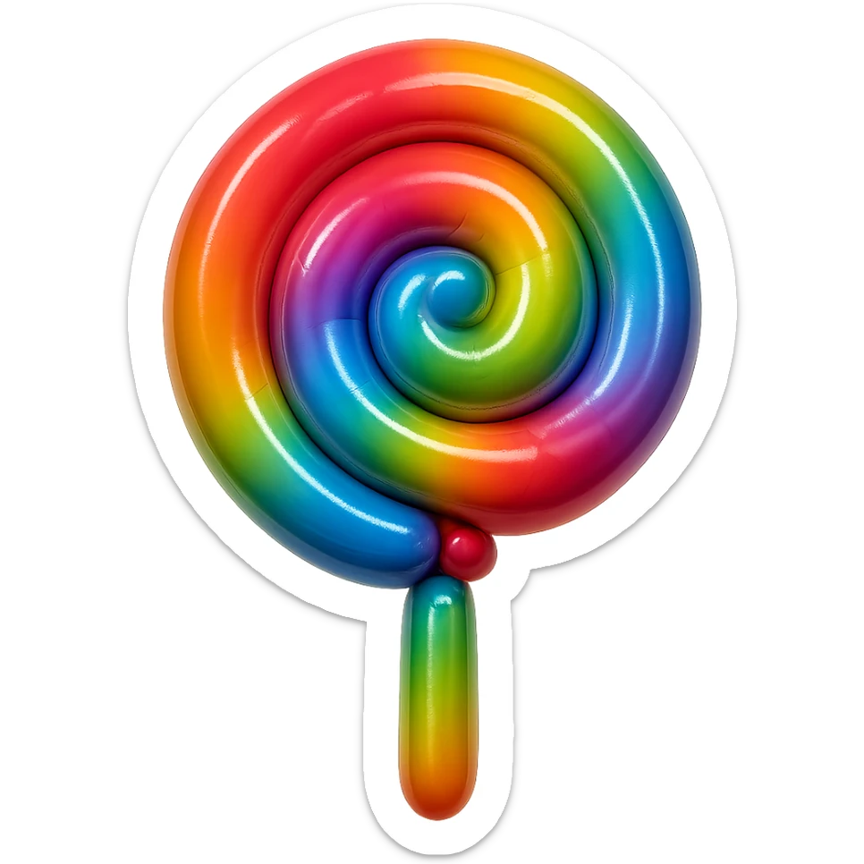 lollipop, balloon style sticker