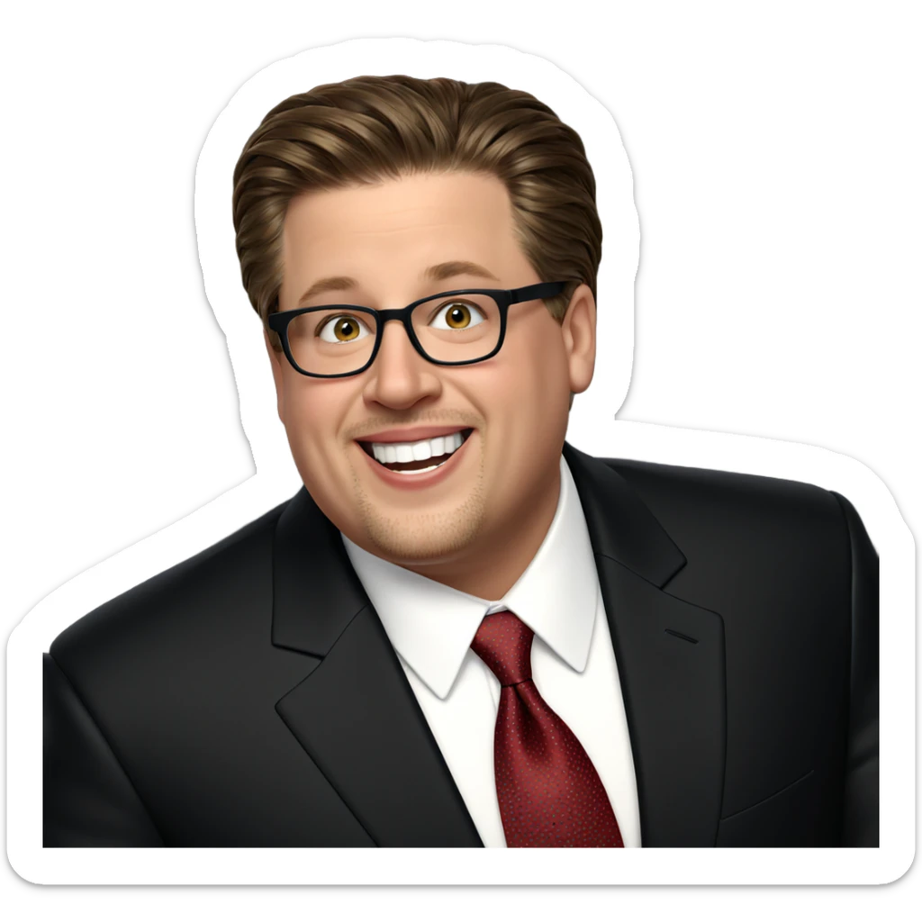 smiling boy in formal attire sticker