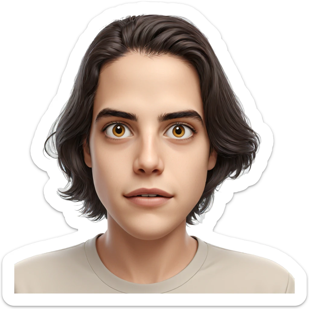 realistic portrait of girl sticker