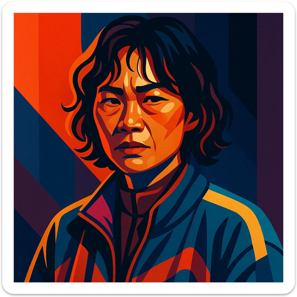 Fourth Squid Game Season 2 character, individual portrait, vibrant style, detailed face, unique outfit, dramatic lighting sticker