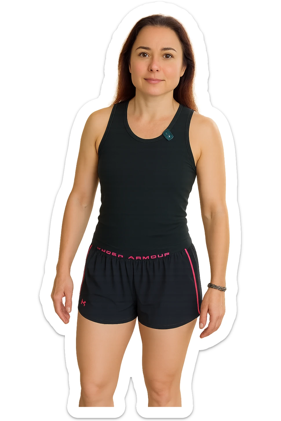 Donna senza cellulite grazie alla sua infiammazione sistemica bassa (fallo capire come vuoi) senza mano alzata sticker