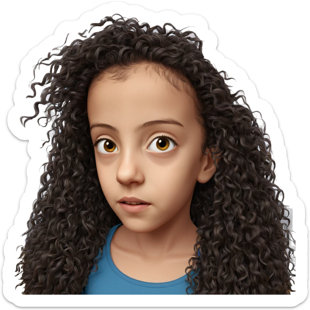 realistic portrait of girl sticker