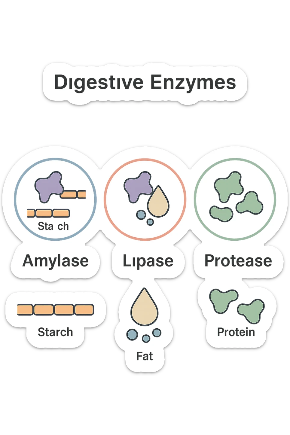 enzimi digestivi sticker