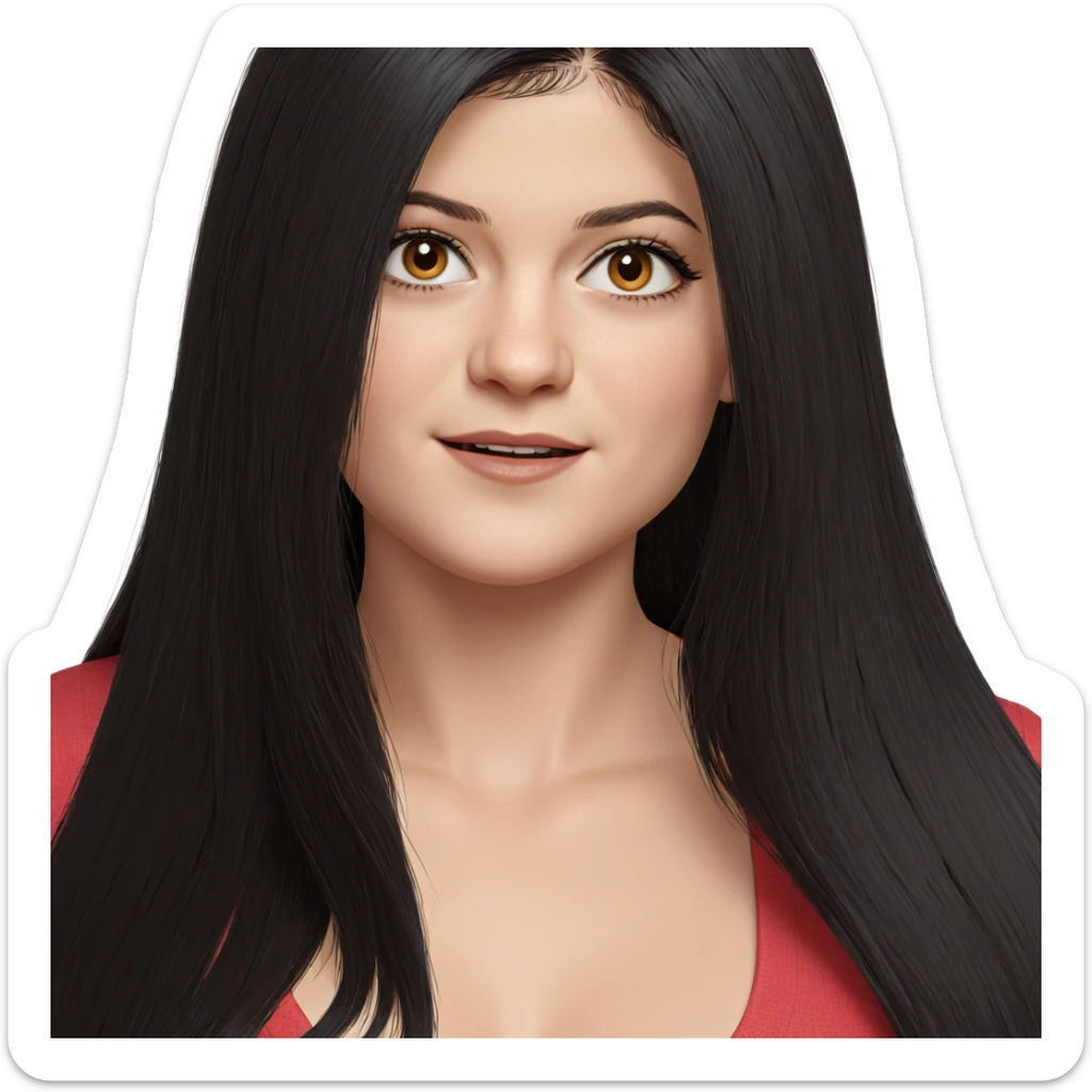 realistic portrait of girl sticker