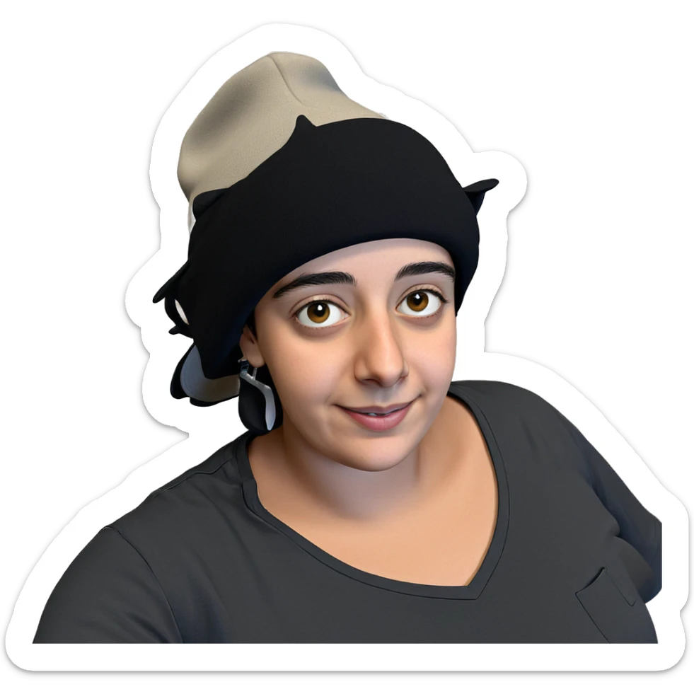 smiling boy in hat sticker