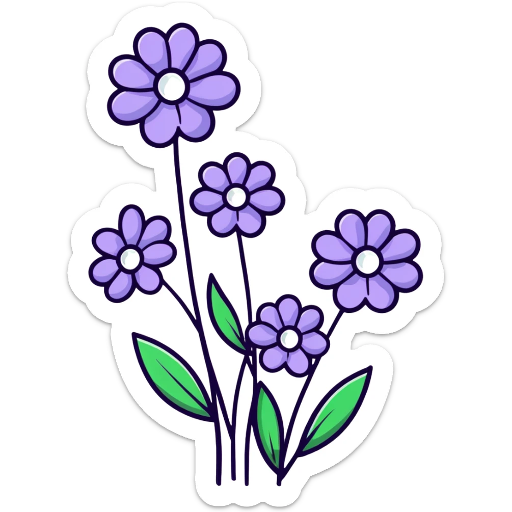 Wedding Crasher strain, hybrid cannabis with purple flowers and white crystals sticker