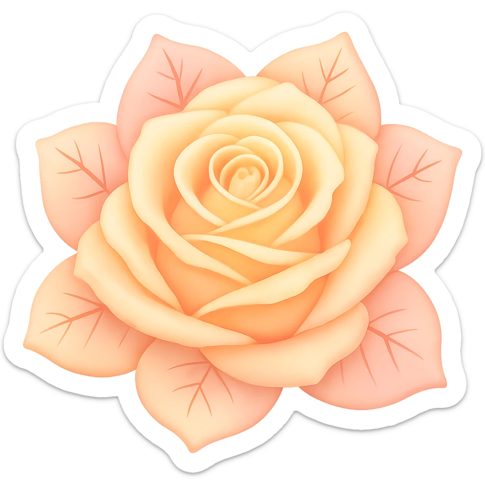 Make the blue icy rose pastel colored in the style of emoji, with no background. sticker