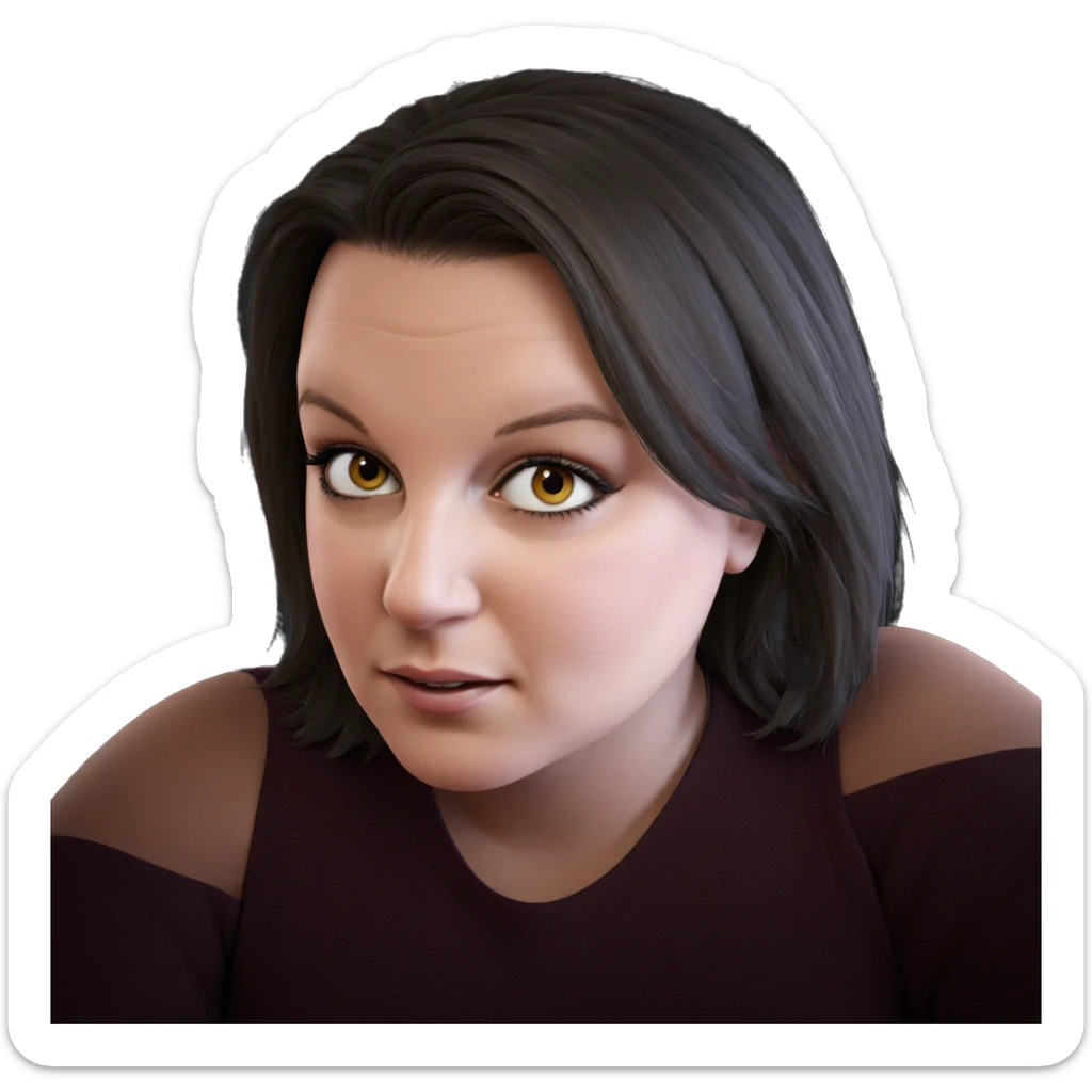 close up portrait of girl sticker