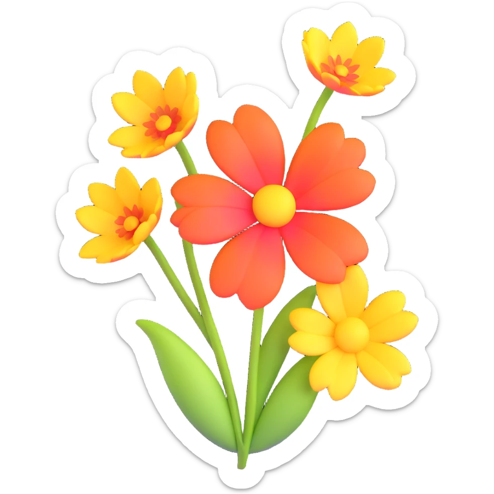 beautiful flower sticker
