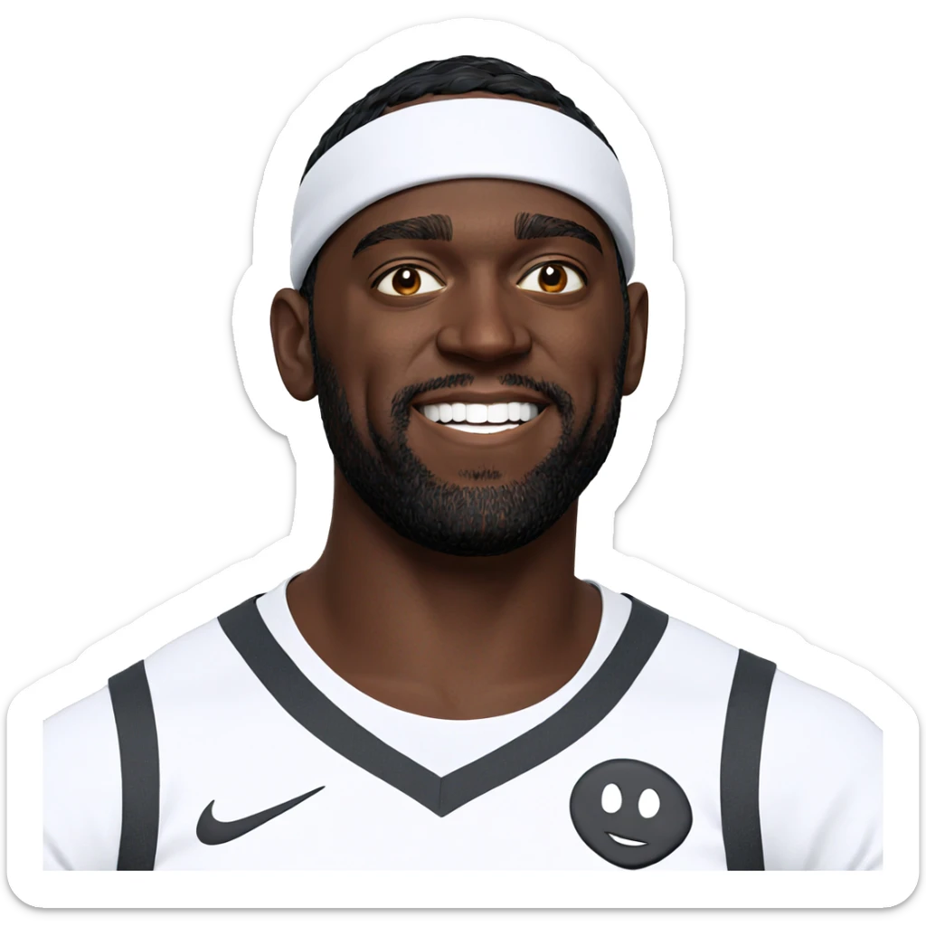 smiling dark-skinned man portrait sticker