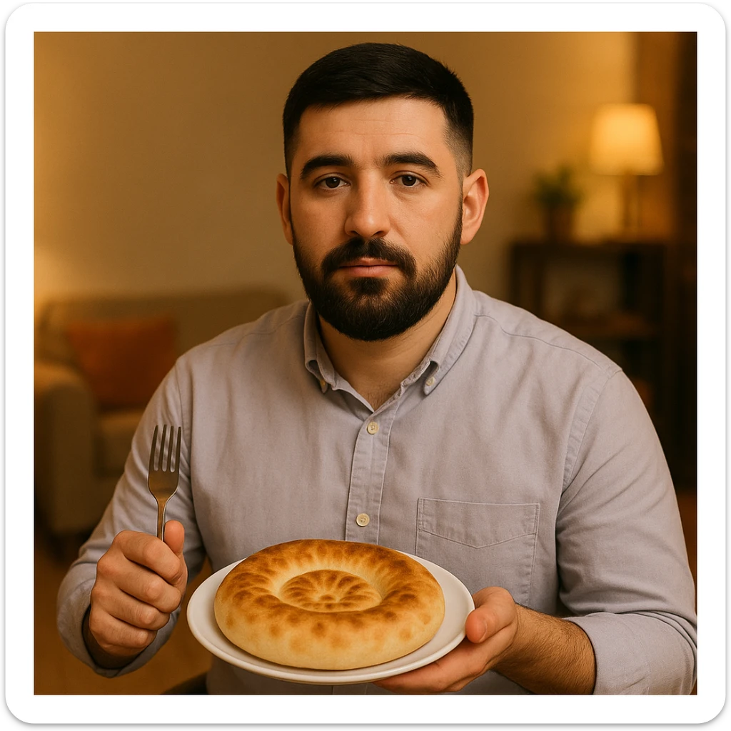 birinchidagi odamni yuziga 2 rasmdagi odamga uzidak qilib chizib bergin xuddu shunday non yen utirganini sticker