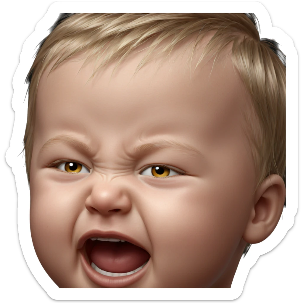 realistic portrait of boy sticker