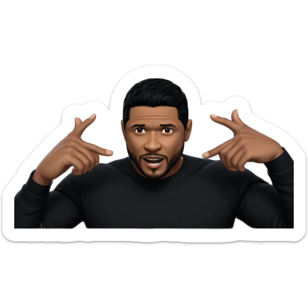 handsome male with black hair sticker