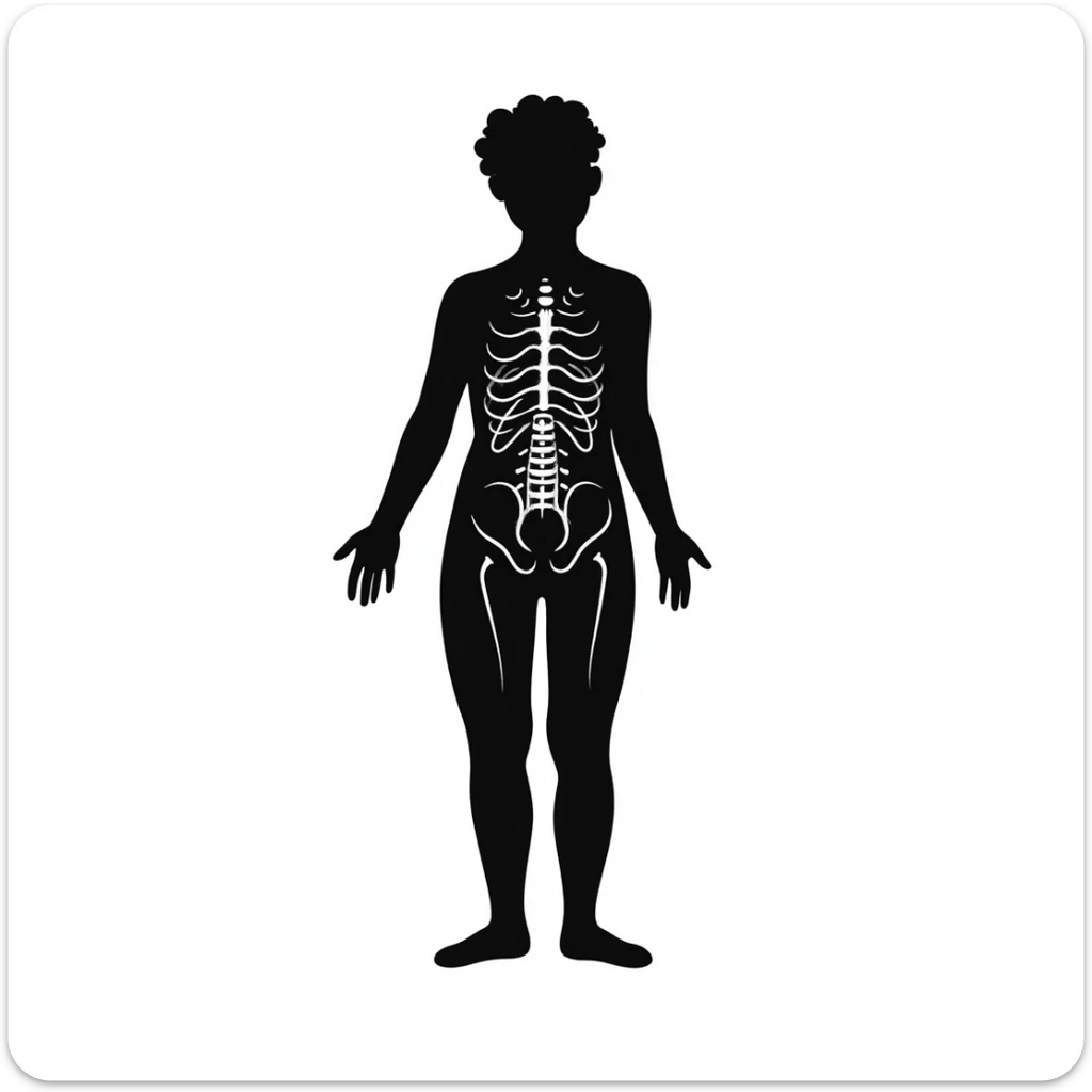 Human body silhouette with digital 3D scanning grid lines covering it, futuristic body scan sticker