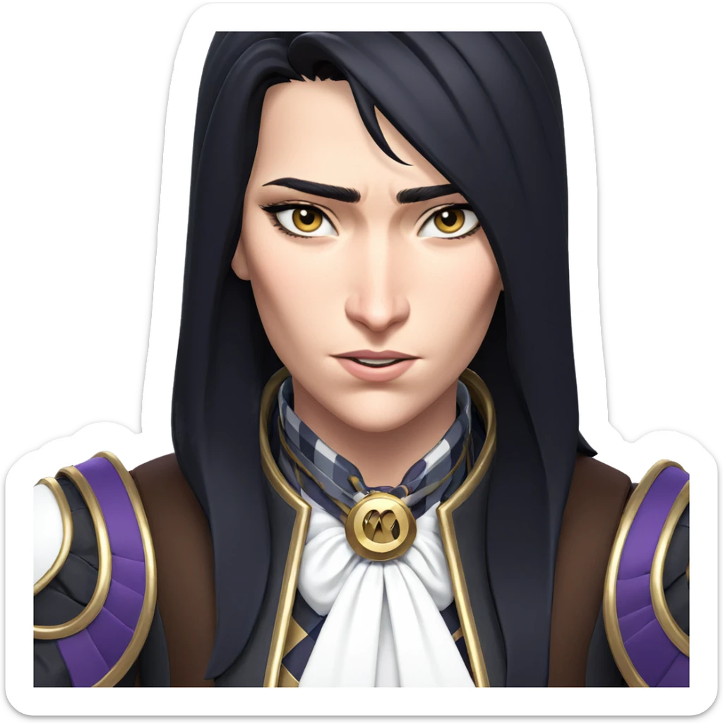 caitlyn portrait with ascot sticker