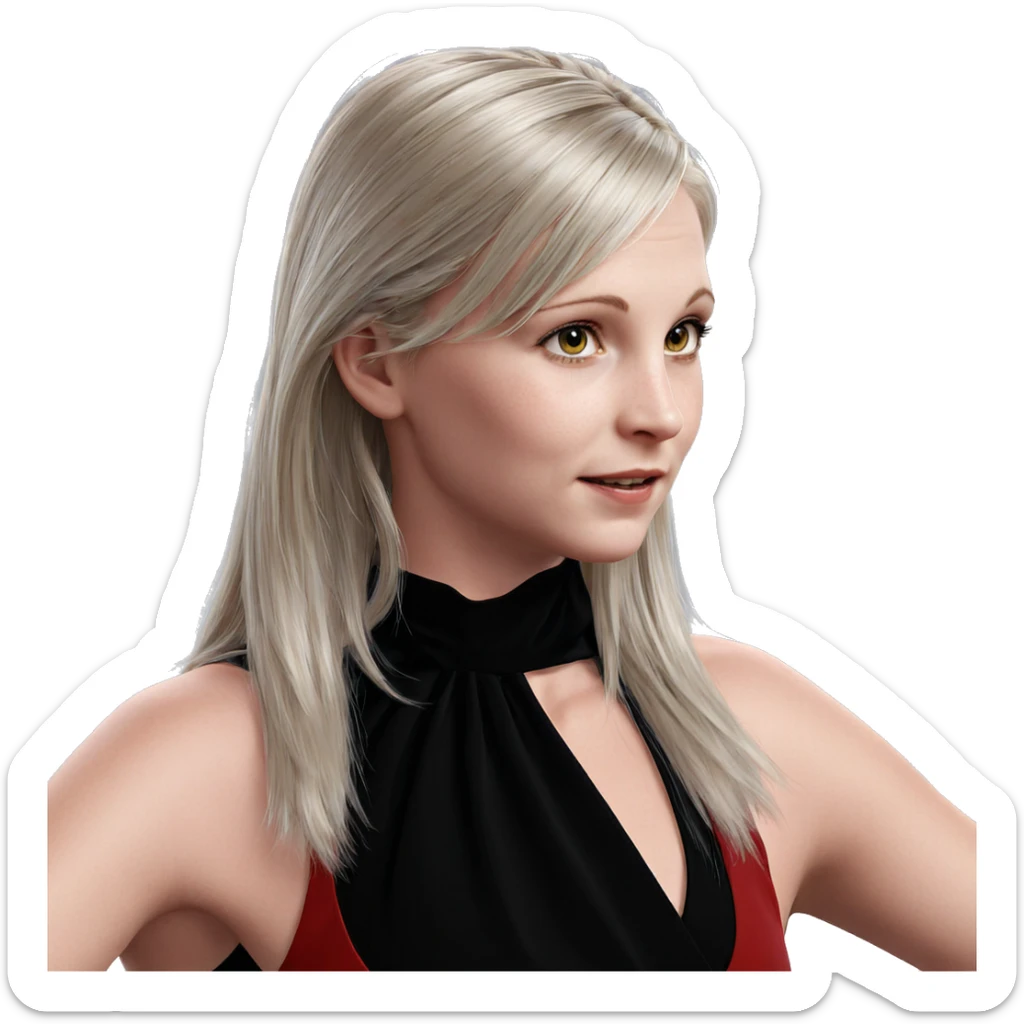 realistic portrait of a girl sticker