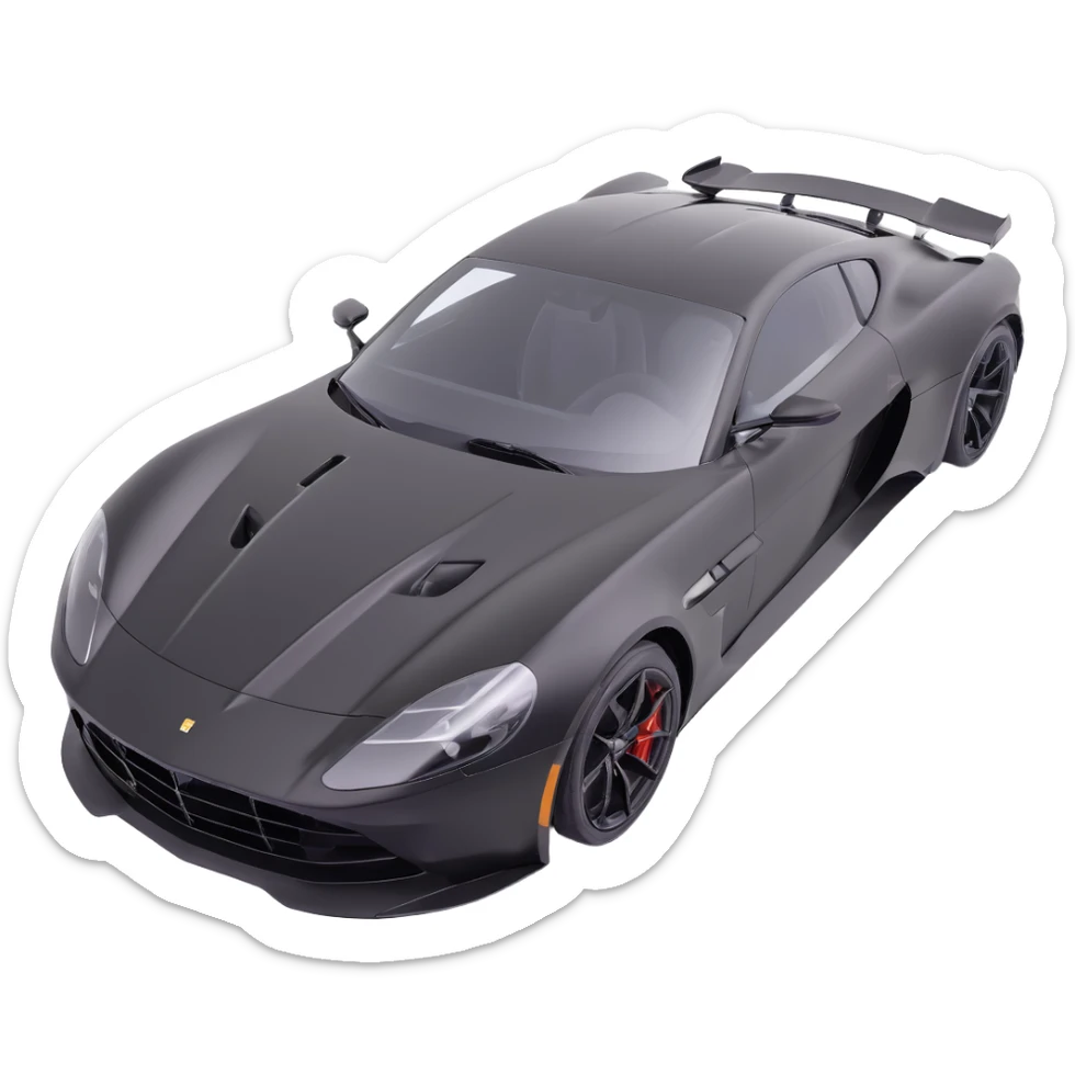 black high-end sports car with a transparent film partially unrolled above it, film not yet attached, premium and elegant sticker