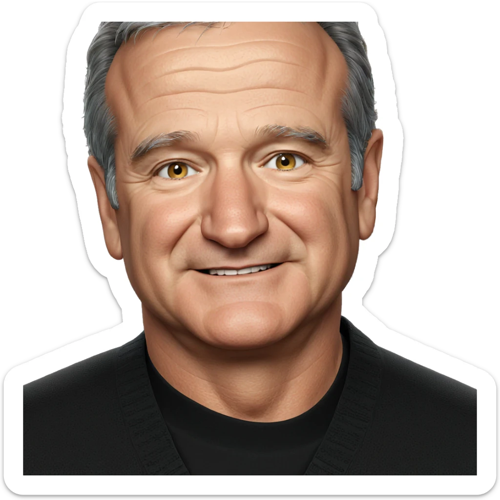 smiling elderly man portrait sticker