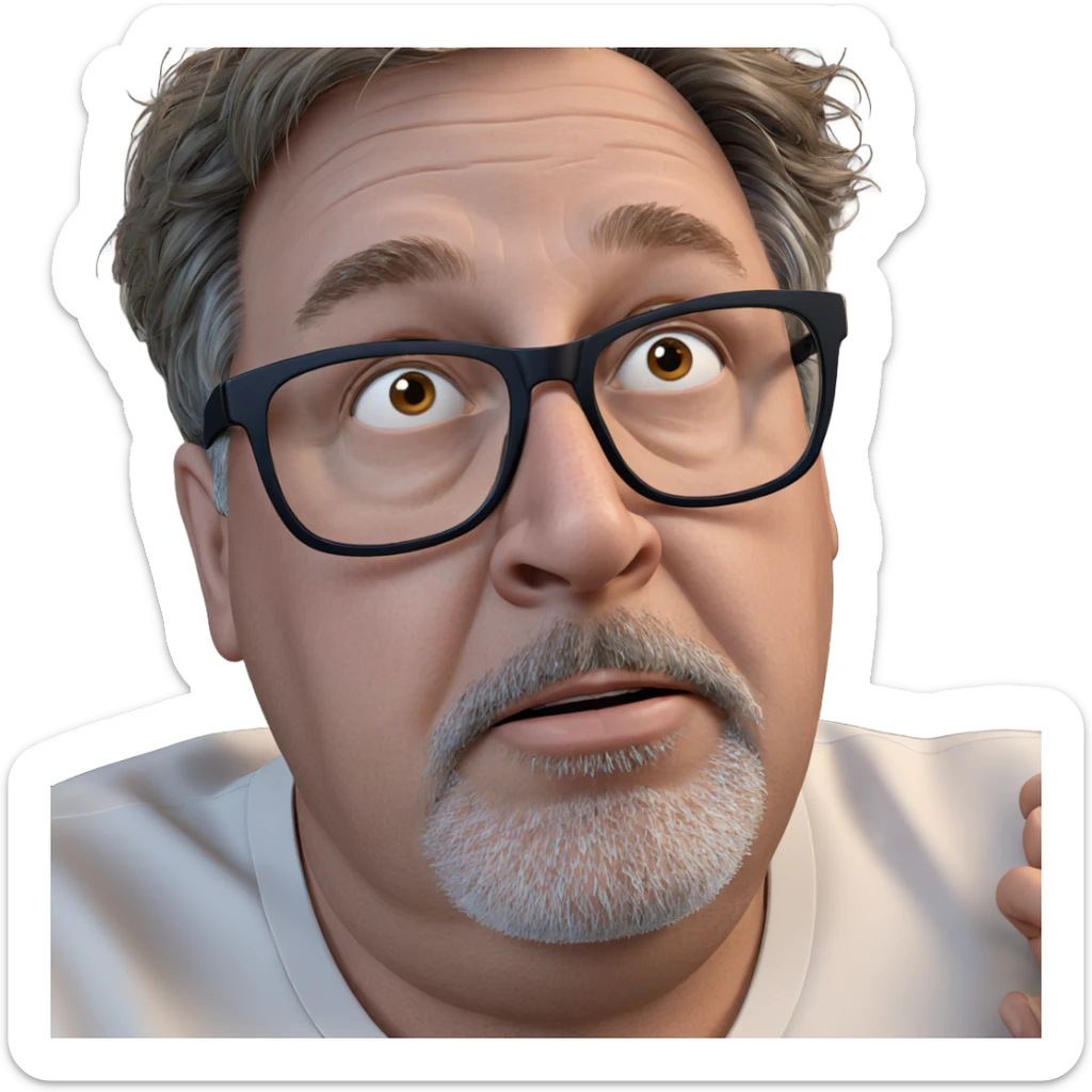 realistic portrait of a man sticker