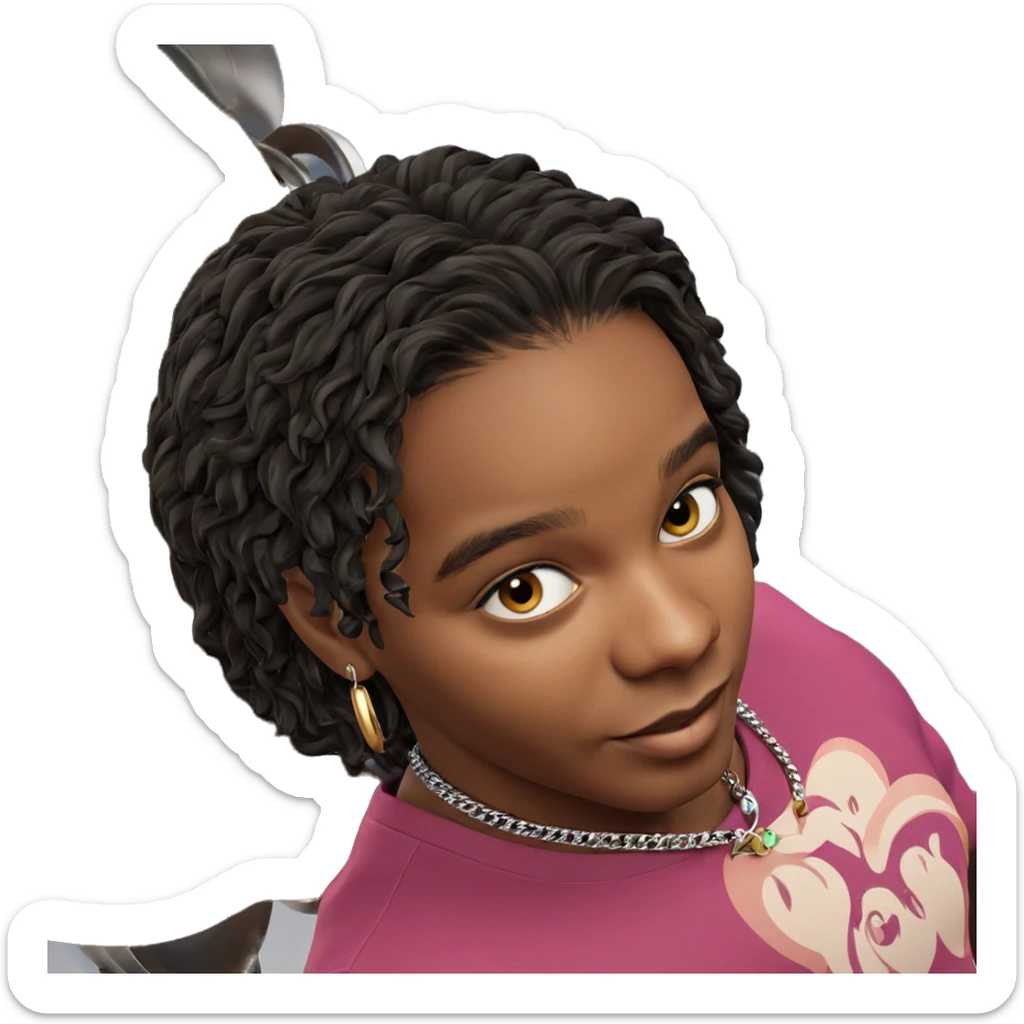 stylish male with jewelry sticker