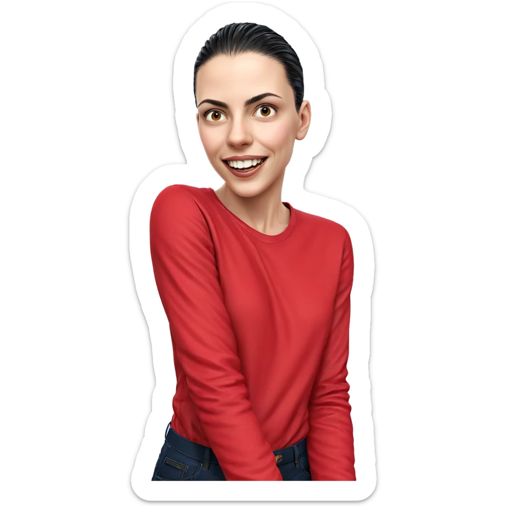 smiling boy in horror theme sticker