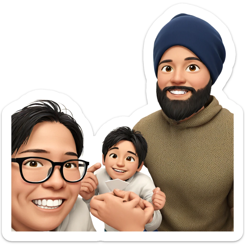 boys smiling together portrait sticker