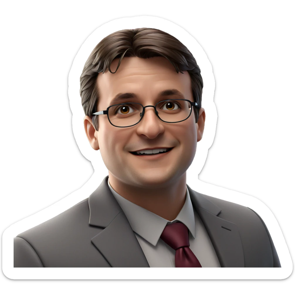 smiling boy in formal attire sticker