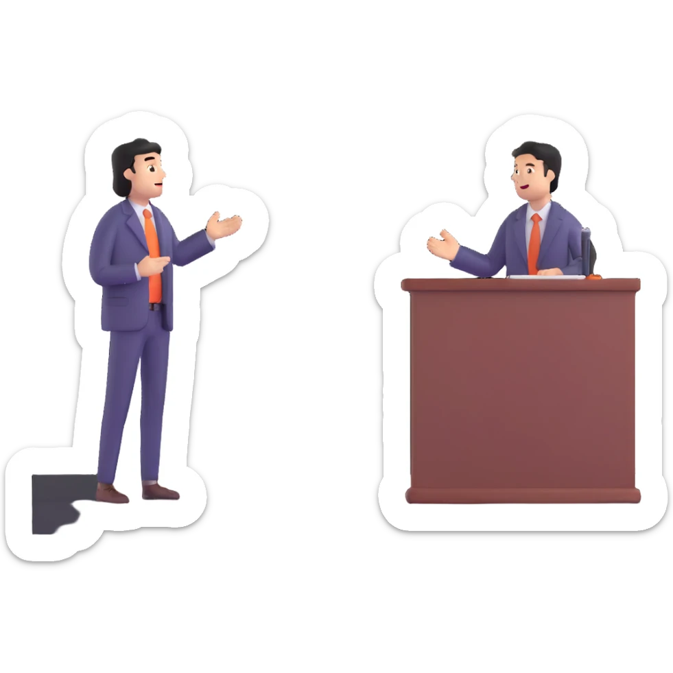 professional hair stylist giving seminar to hairdressers sticker