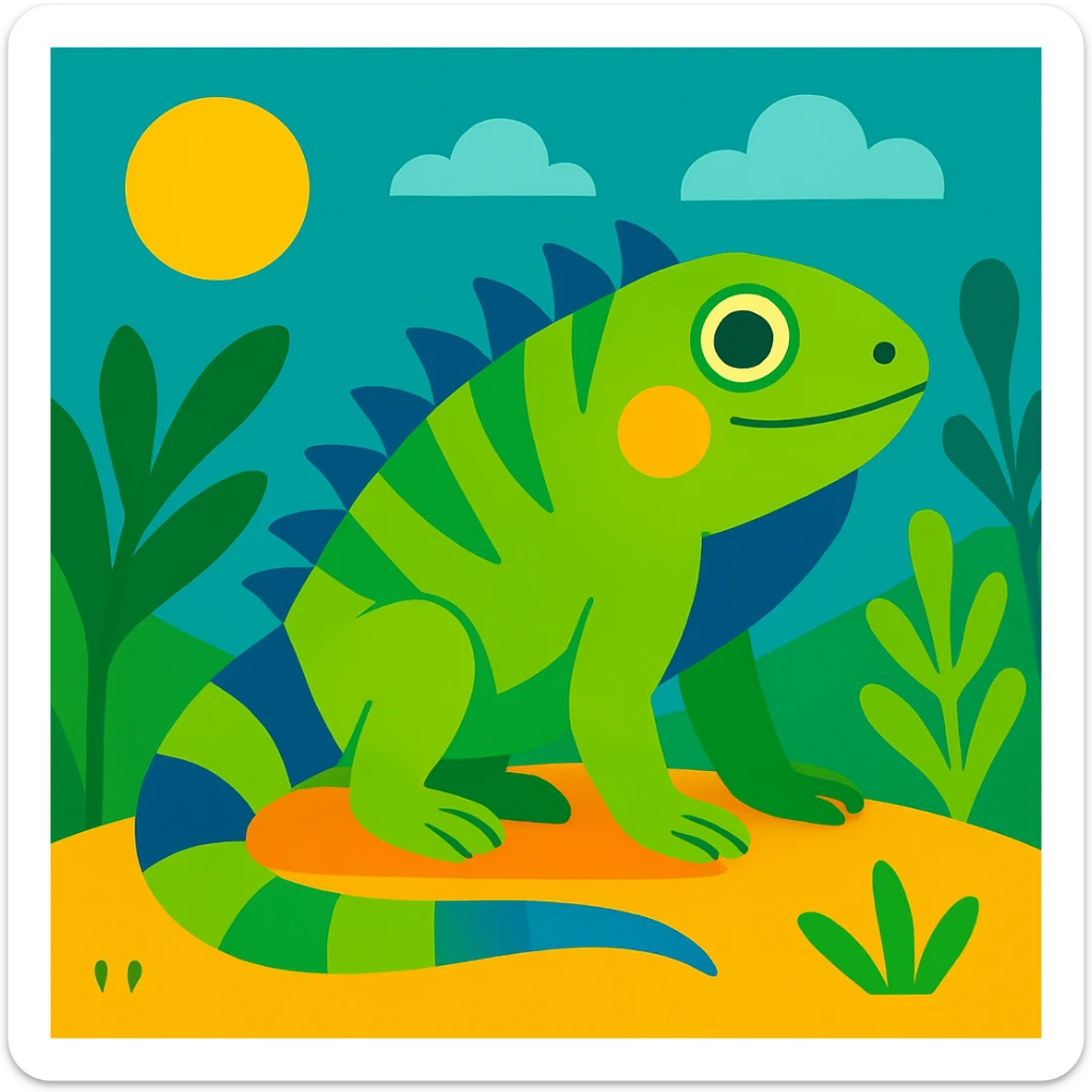 Iguana sticker