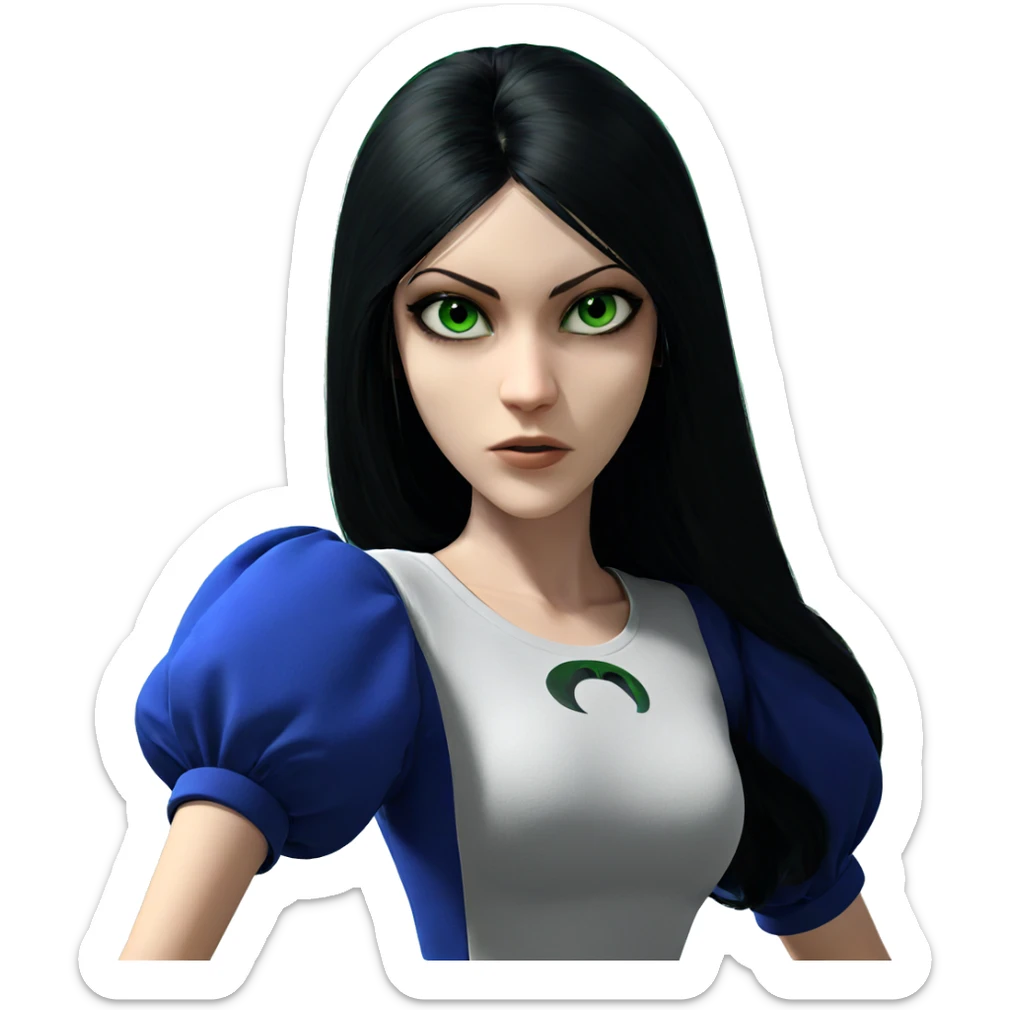 dark elegance in green eyes sticker