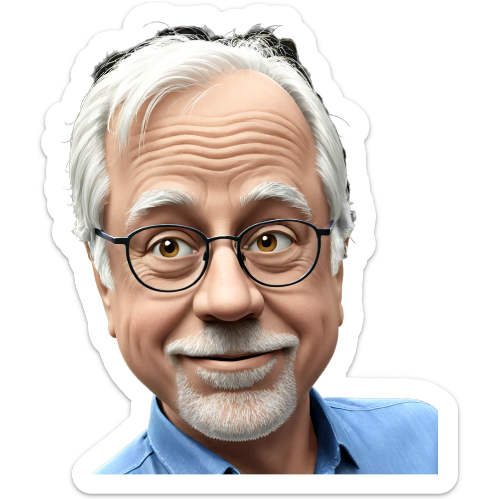 smiling older man outdoors sticker