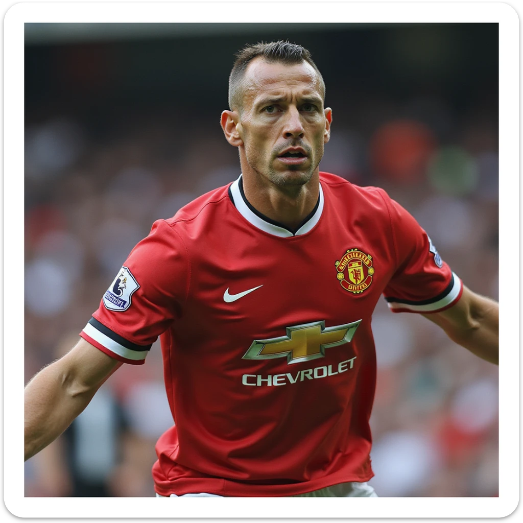 Rio Ferdinand, famous defender, realistic portrait style sticker