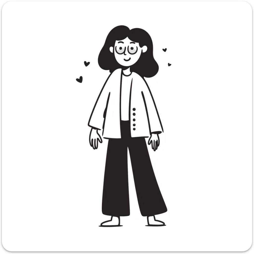 hand-drawn doodle style of 'Dana Dawson', playful, casual, with a small heart accent sticker