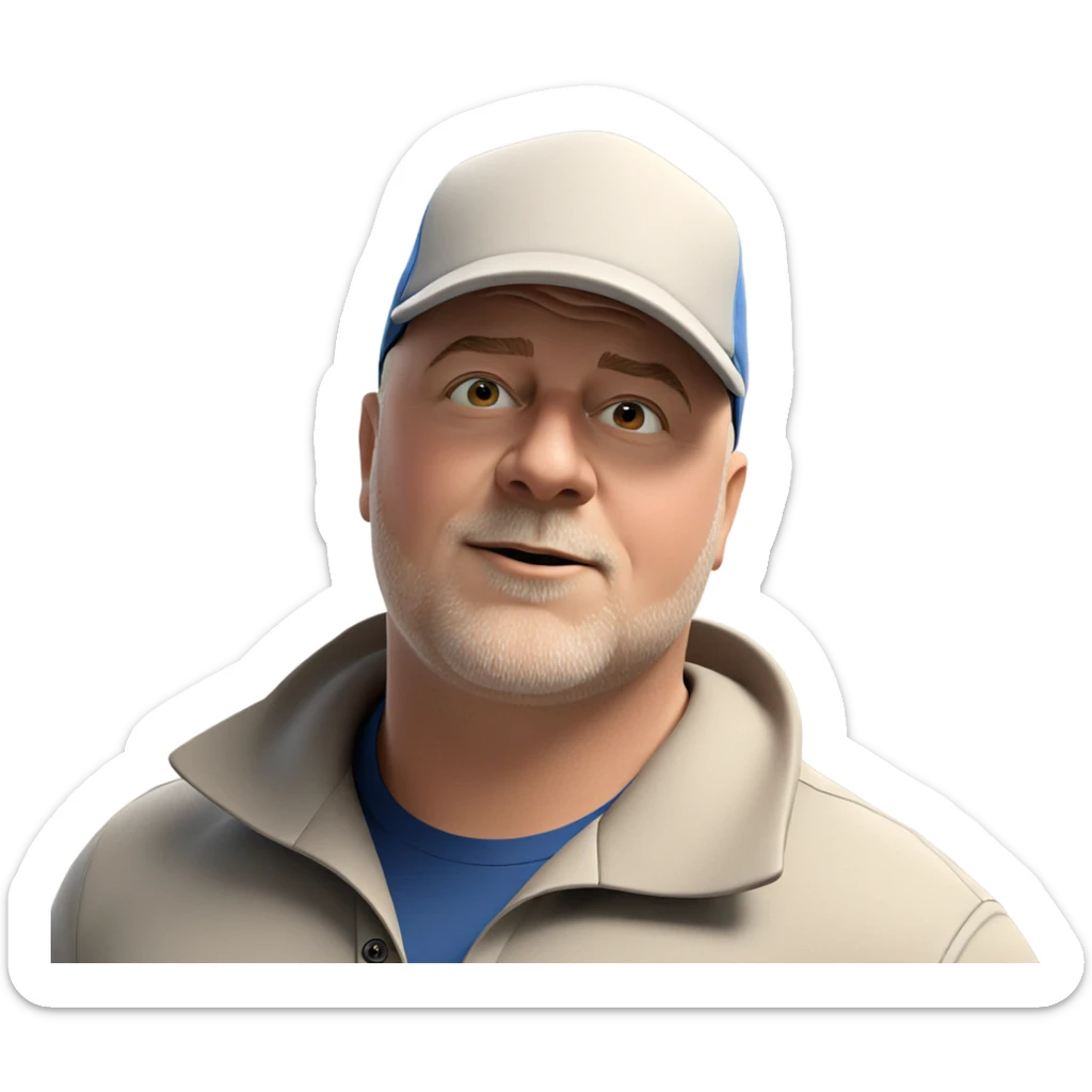 stylish man in blue shirt sticker