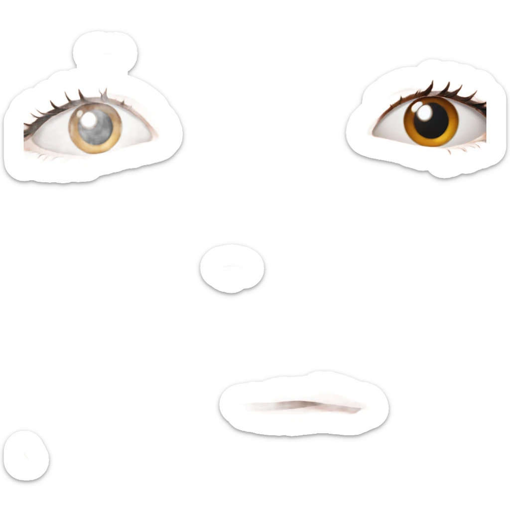 close-up of girl smiling sticker