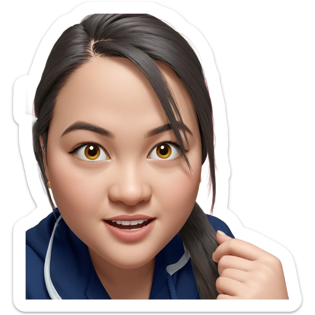 stunning portrait of a girl sticker