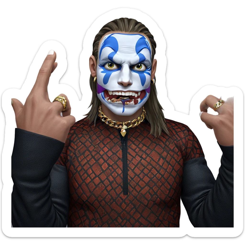 intense gaze with jewelry sticker