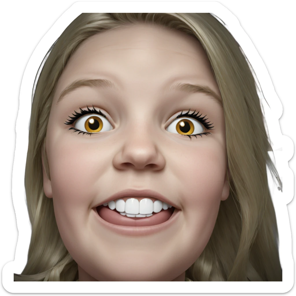 blonde girl portrait closeup sticker