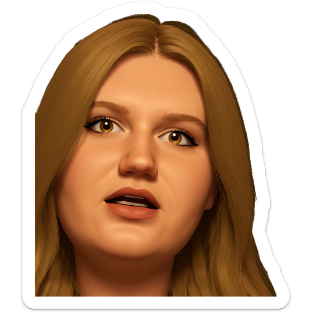 portrait of a girl sticker