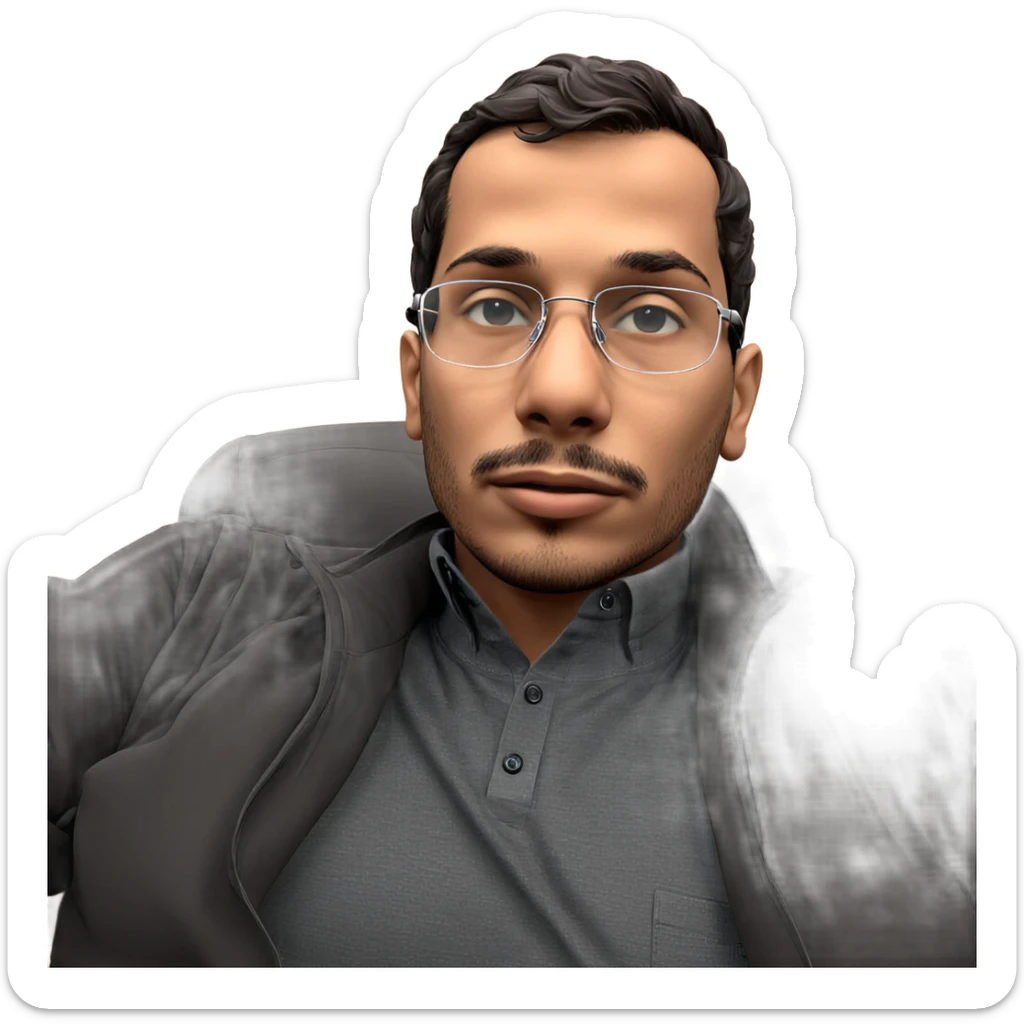 handsome boy with glasses sticker