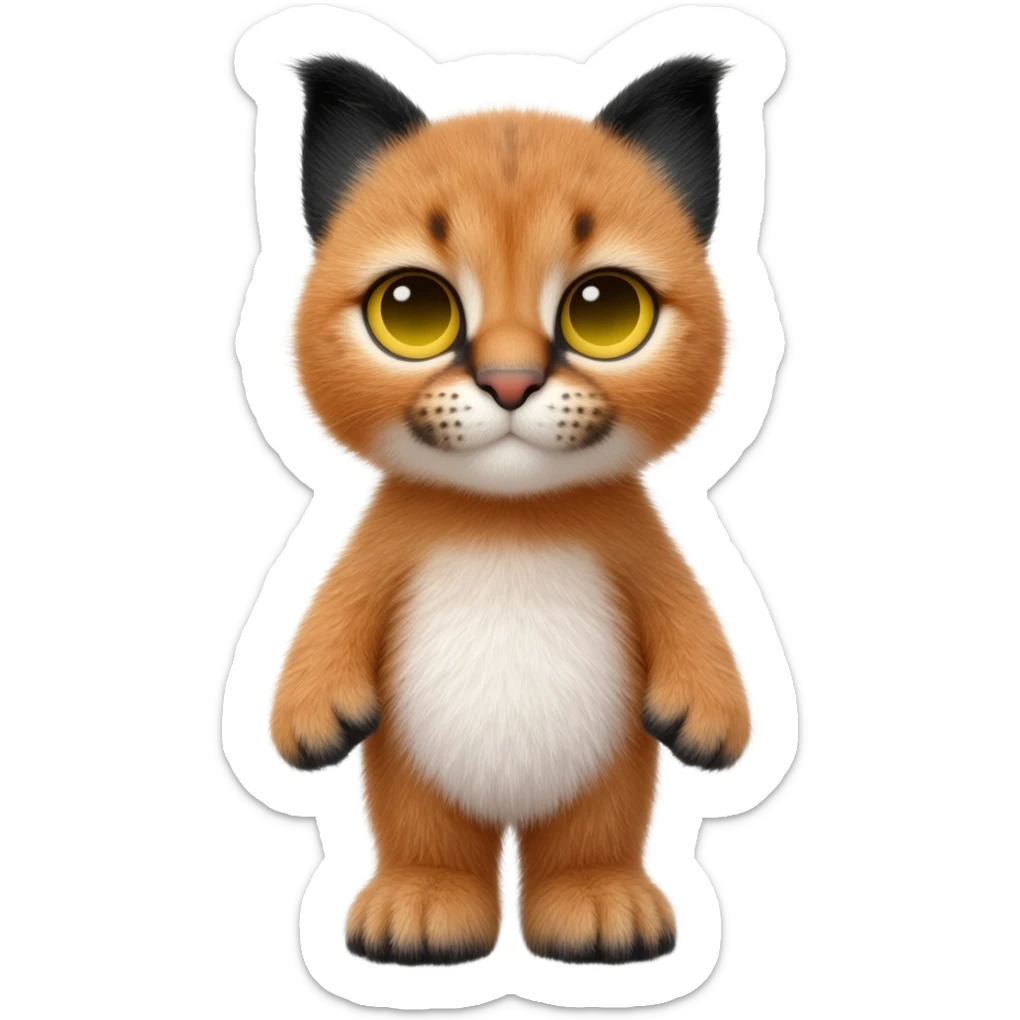 Caracal african animals bornkit sticker