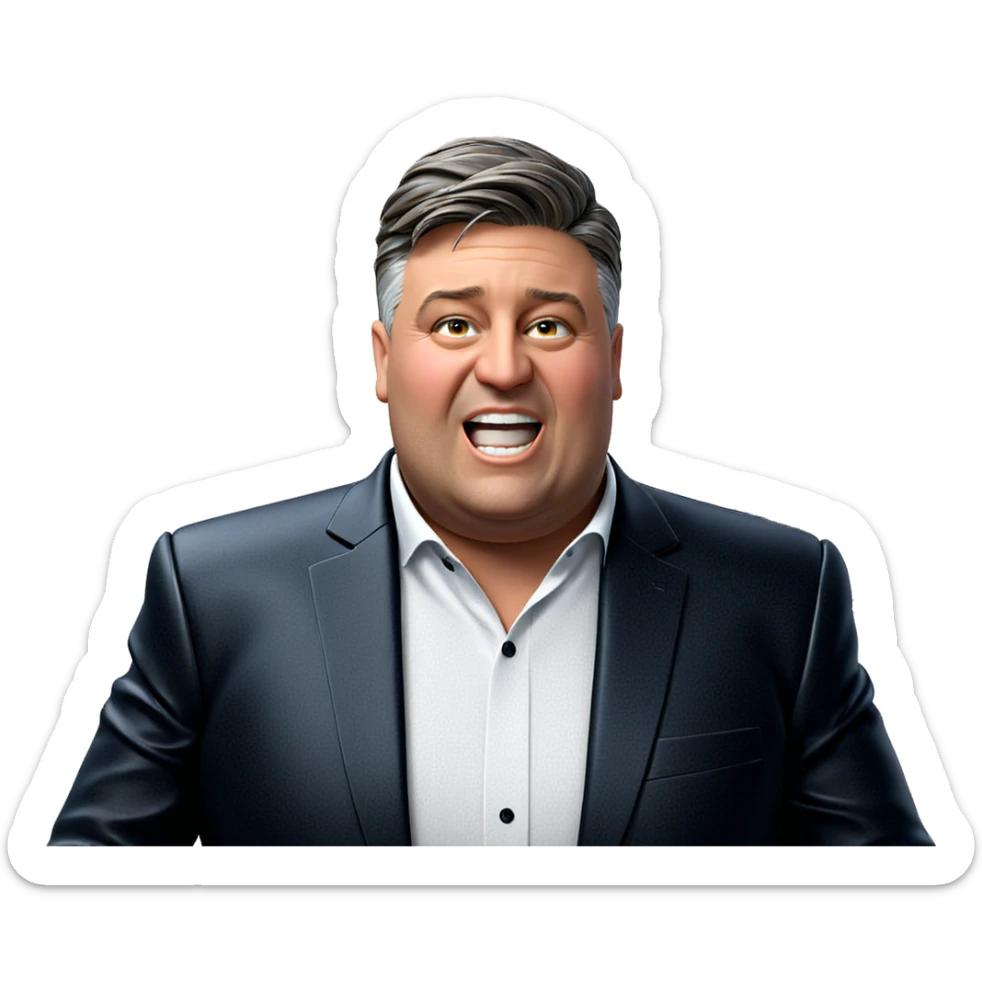 stylish male in formal attire sticker