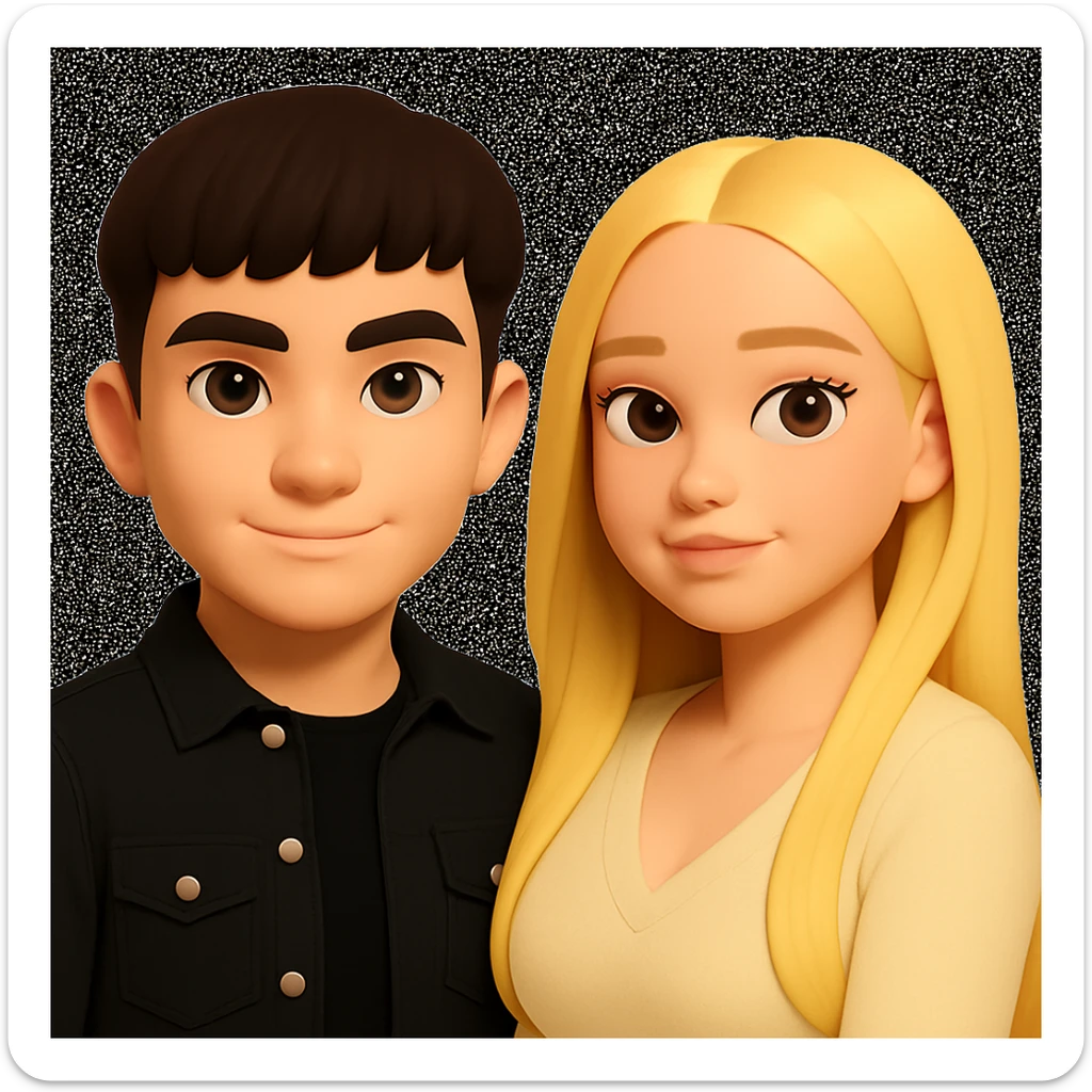 Slightly increase the volume of the upper body of the girl and shift her slightly to the right, preserving the style of the original image. sticker