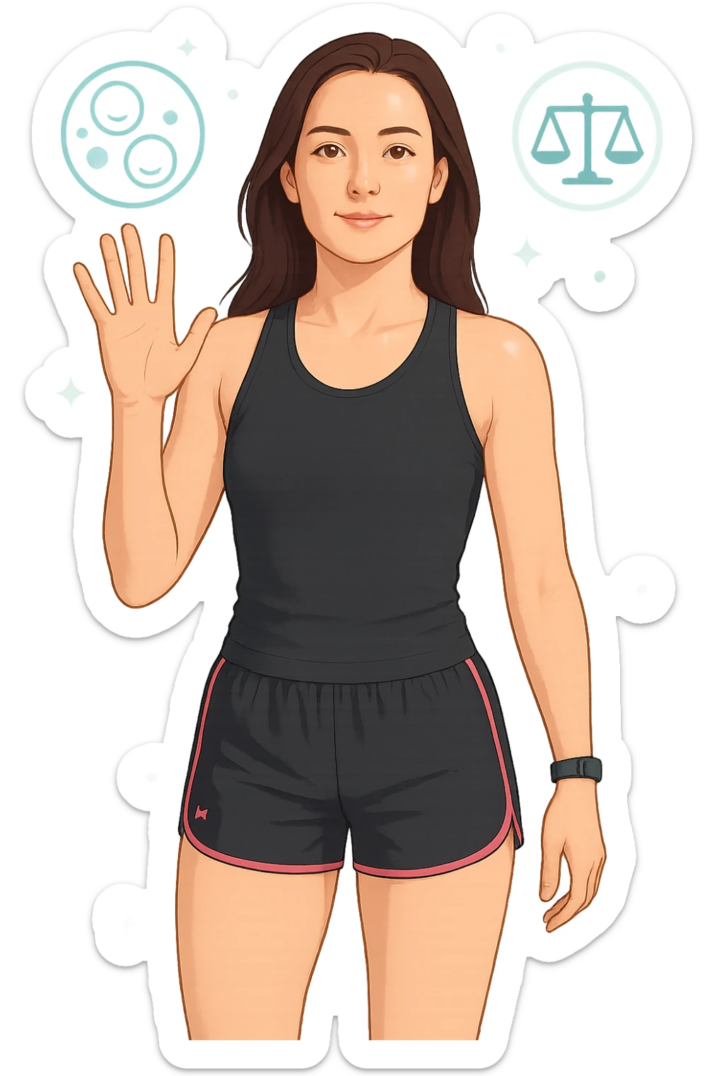 Donna senza cellulite grazie alla sua infiammazione sistemica bassa (fallo capire come vuoi) sticker