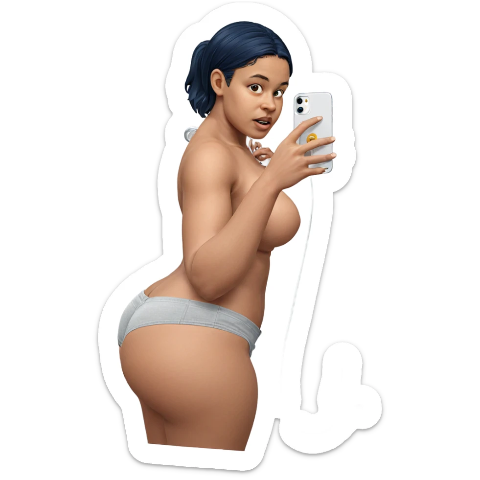 bathroom mirror selfie moment sticker